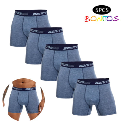 5pcs boxers Men's Panties Breathable boxer shorts Men Underwear Polyester underpants for man High Quality Male Trunks