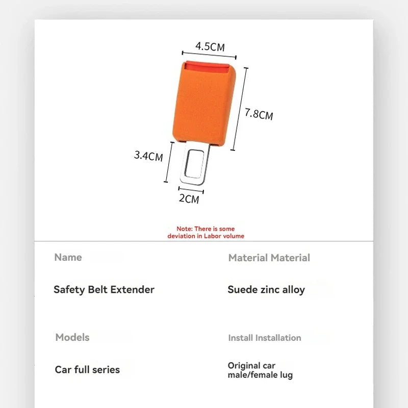 1Pcs Car Seat Belt Clip Extender Safety Seatbelt Lock Buckle Plug Thick Insert Socket Extender Safety  For Tesla Porsche