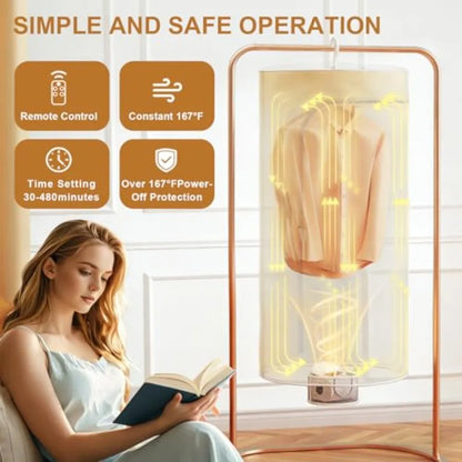 3-in-1 Multifunctional Portable Dryer for laundry Clothes Dryer Boot Dryer With Time Setting Remote Control Laundry Apartments