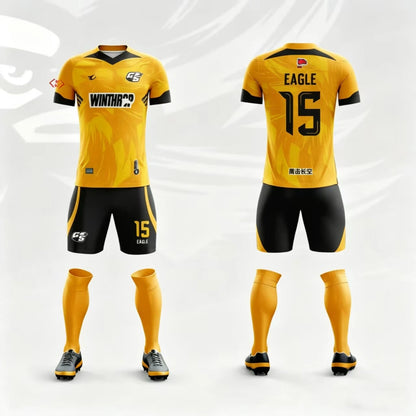 Custom Sublimation Football Jersey Sets Breathable Football Uniform Team Soccer Jersey Set Training Soccer Uniform For Men
