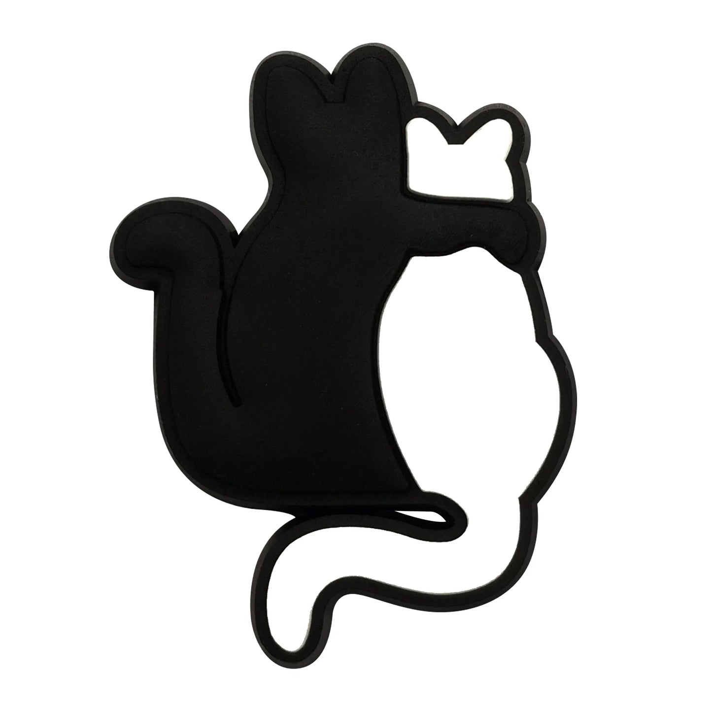 New 1-13pcs Cute Animal Black Cat PVC Garden Shoe Charms Sandal Buckle Boys Girls Cartoon Hole Slipper Accessories DIY Backpack
