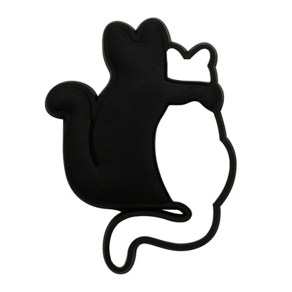 New 1-13pcs Cute Animal Black Cat PVC Garden Shoe Charms Sandal Buckle Boys Girls Cartoon Hole Slipper Accessories DIY Backpack