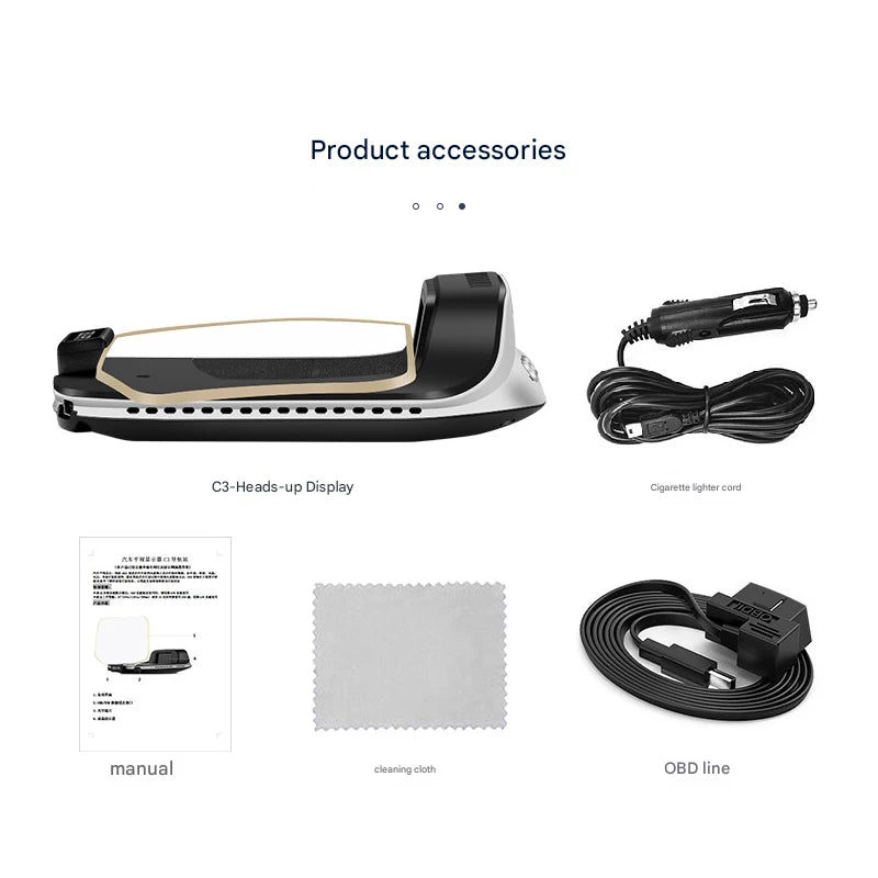 Car Navigation Projection HUD OBD2+GPS Head-Up Display Car Projector Speedometer /Water Temperature /Voltage/RPM Alarm
