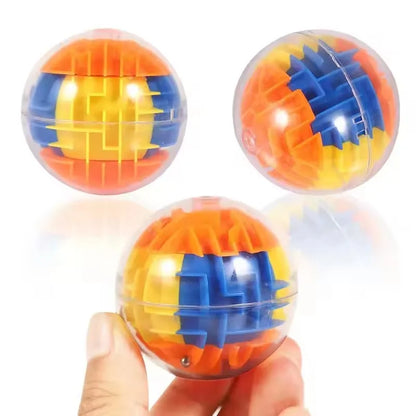 Kids Puzzle Educational Toys Transparent 3D Walking Bead Three-dimensional Maze Pinball Pressure Relief Mini Round Maze Toy