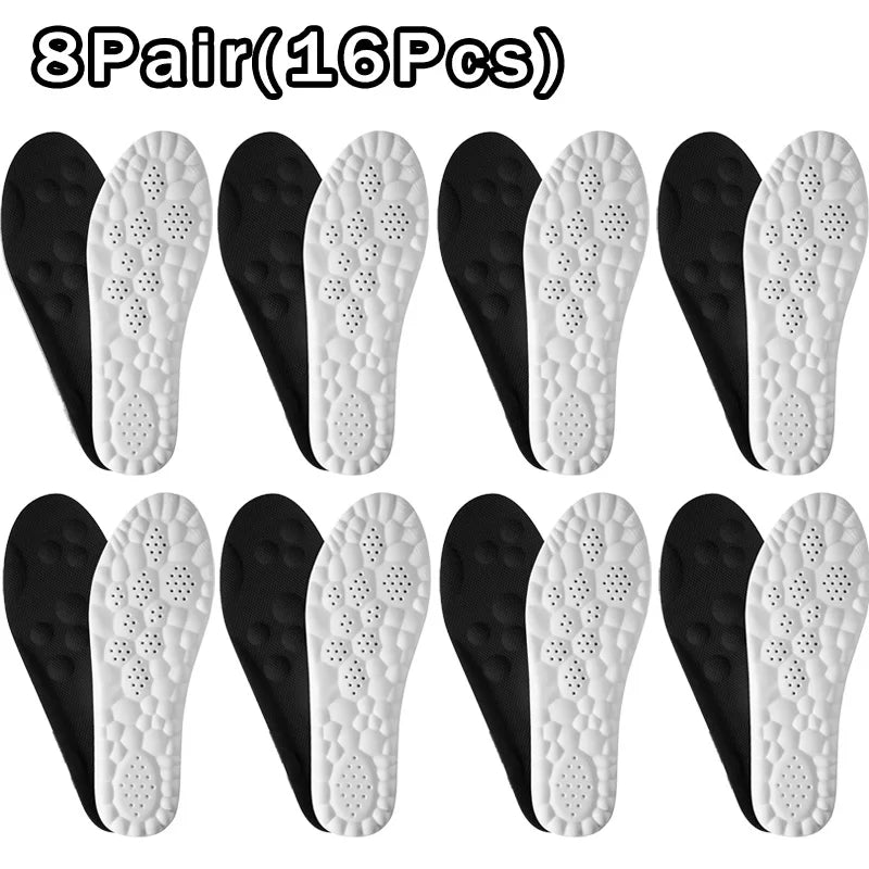 4D Cloud Cushion Insoles for Sneakers Arch Support Breathable Inserts Soft Comfort Pads for Plantar Fasciitis & All-Day Standing