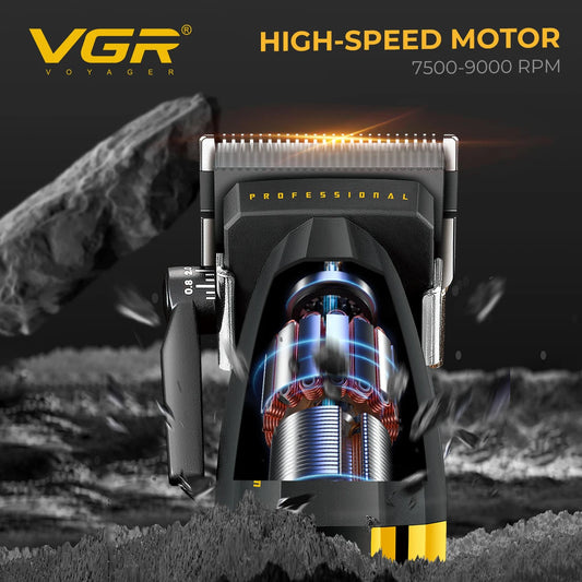 VGR Hair Trimmer Professional Hair Cutting Machine Electric Clippers Cordless Barber Haircut Rechargeable Trimmer for Men V-285