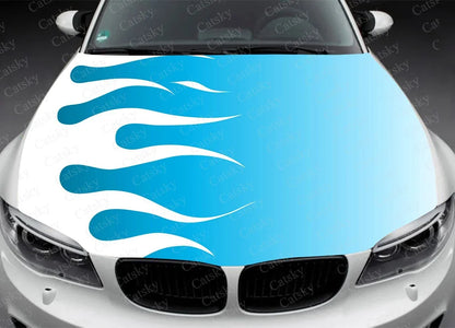 Car Accessories Hood Decal, Fire, Flame, Vinyl, Sticker, Graphic, Wrap Decals, Truck Graphic, Bonnet Sticky Paper, Skull, F150