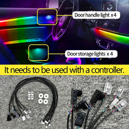 Car Ambient Light Accessories Door/foot Sole/speaker/main/auxiliary Control Box