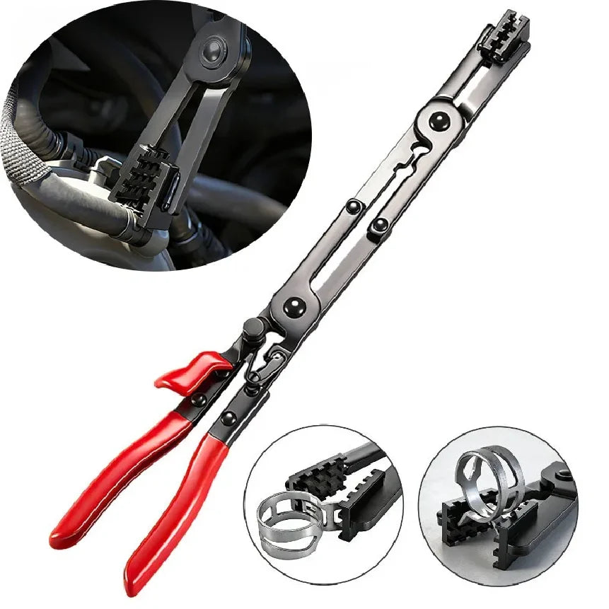 Adjustable Clamp Tool for Automotive Hose Pipes Reach Hose Clamp Pliers Set Fuel Oil Water Hose Auto repair Tools