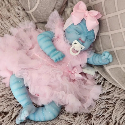 Original NPK 19inch Peaches Avatar Full Body Vinyl Reborn Baby Doll Handmade Realistic 3D Skin Waterproof Bath Collectible Toy