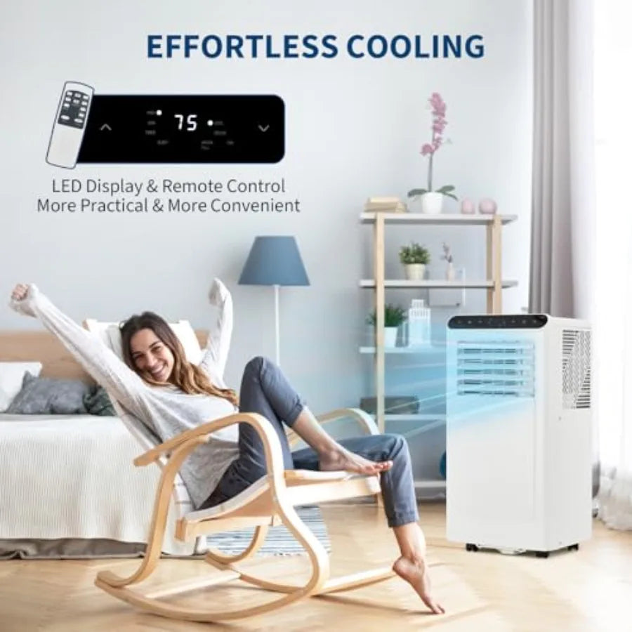 2025 New Model Portable Air Conditioner, 8000 BTU Air Conditioner Cool Up to 350 Sq.Ft, 3-in-1 AC Unit, Dehumidifier, Fan, Wind