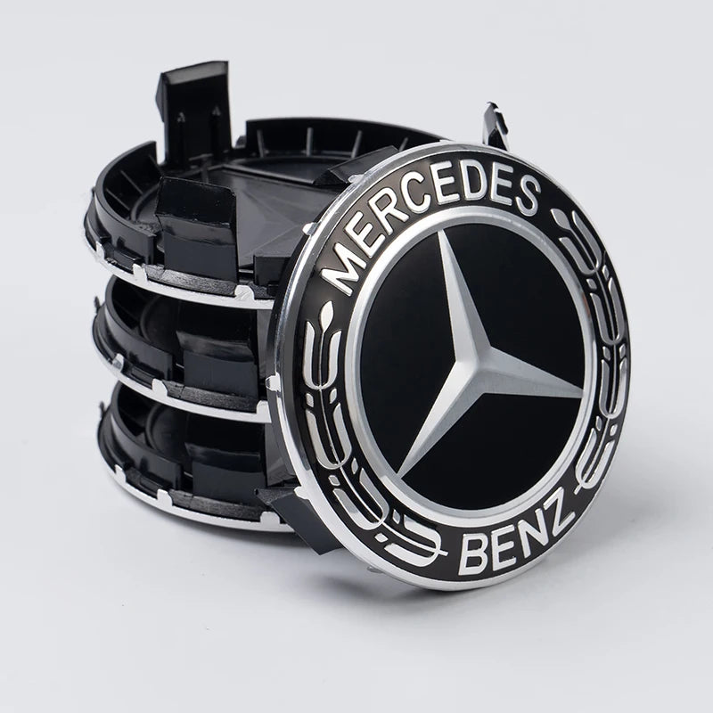 4pcs 75mm Car Wheel Center Hub Caps Cover Auto Accessories For Mercedes Benz Amg C180 C200 C260 W108 W124 W126 W140 W168 W176 AA