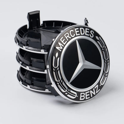 4pcs 75mm Car Wheel Center Hub Caps Cover Auto Accessories For Mercedes Benz Amg C180 C200 C260 W108 W124 W126 W140 W168 W176 AA