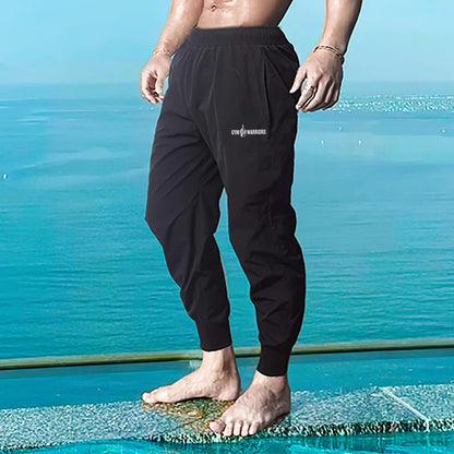 Gym Fitness Running Sport Trousers Men's Casual Bodybuilding Training Bottoms Summer Ultra-thin Breathable Quick-drying Pants
