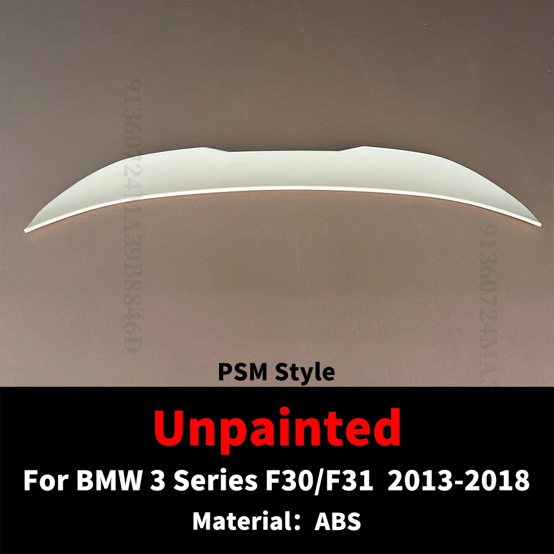 For BMW 3 Series F30 F31 2013-2018 Rear Spoiler Lip Wing Gloss Black Carbon Fiber 335i 328i 330i 340i