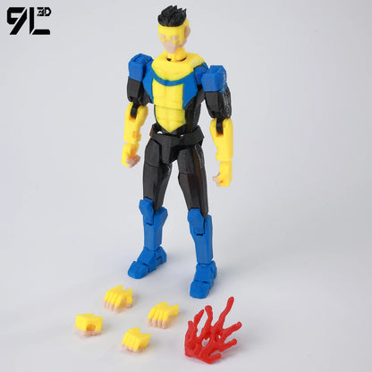 9L3D Printed Invincible Tech Jacket Toys Action Figures Titan13 T13 Dummy 13 Superheroes Multi-Jointed Movable Shapeshift Toys