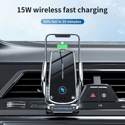 Wireless Charger Car Phone Holder Stand 15W Fast Charging Station For iPhone Xiaomi Samsung Huawei Magnetic Wireless Car Charger