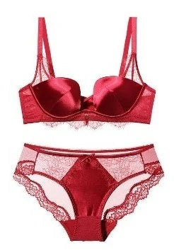 Set Intimo Pizzo Leopardato Chic Stile Francese Reggiseno Push Up Seno Piccolo Antiaccadimento Taglie Comode S-XL Hot Sale Set