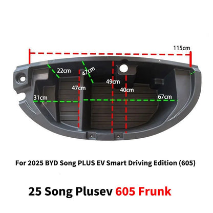 Front Trunk Storage Box For BYD Song Plus EV Seal U 2023-2025 Car Interior Storage Rear Trunk Storage Boxes Body Kit Accessories