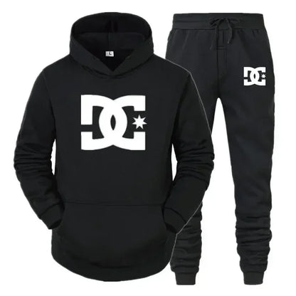 Men's autumn and winter new zipper sweatshirt and casual pants two-piece set, fashionable fitness and sports running suit