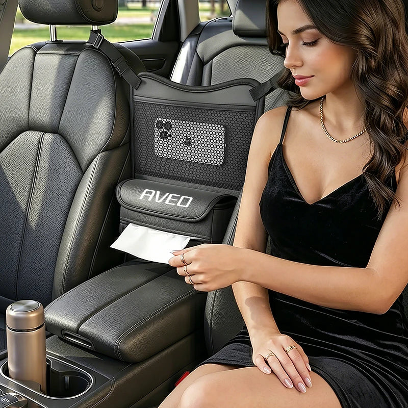 Car Organizer For Chevrolet Aveo Seat Storage Box Car Hanging Storage Bag Tissue Box Car Stowing Tidying Storage Pocket