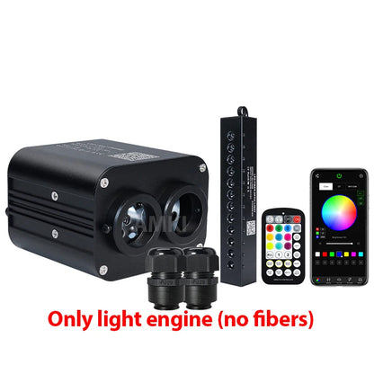 20W Dual Port Twinkle Starlight Meteor Starry Sky Car Roof Star Ceiling APP&Music Sync Car Interior Fiber Optic Ambient Light