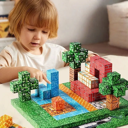 Mine Magnetic Building Block World Magnetic Building Block Set Art Enthusiasts Block Toy Construction Magnet Toy Birthday Gift