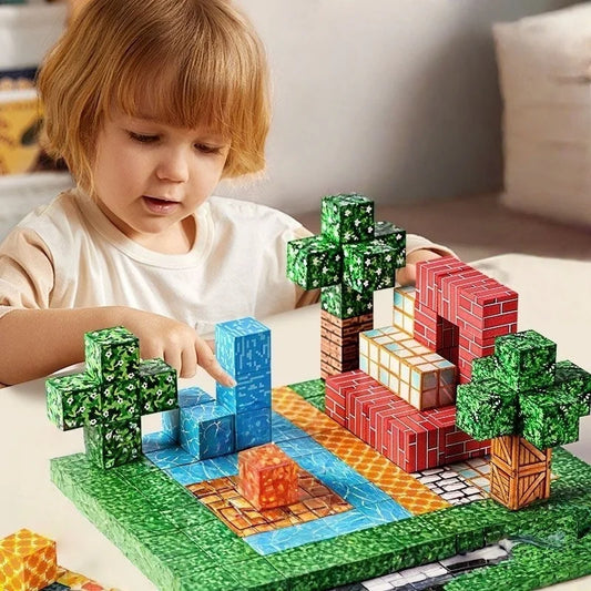 Mine Magnetic Building Block World Magnetic Building Block Set Art Enthusiasts Block Toy Construction Magnet Toy Birthday Gift