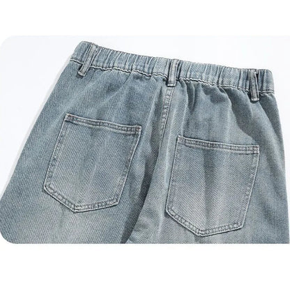 Hot Sale Men Snow Warm Plush Fleece Jeans Male Classic Loose Straight Leg Denim Pants Fashion Versatile Thickened Warm Trousers