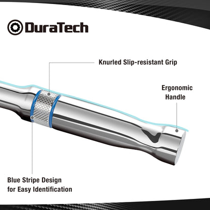 DURATECH 1/2"Dr. 90-Tooth Quick-release Ratchet Handle Reversible Drive Ratchet Wrench Full Polished Home DIY Hand Tools