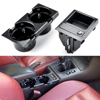 New Double Hole Car Styling Front Center Console Storage Box Coin + Cup Holder For BMW E46 Series 1999-2006 51168217953