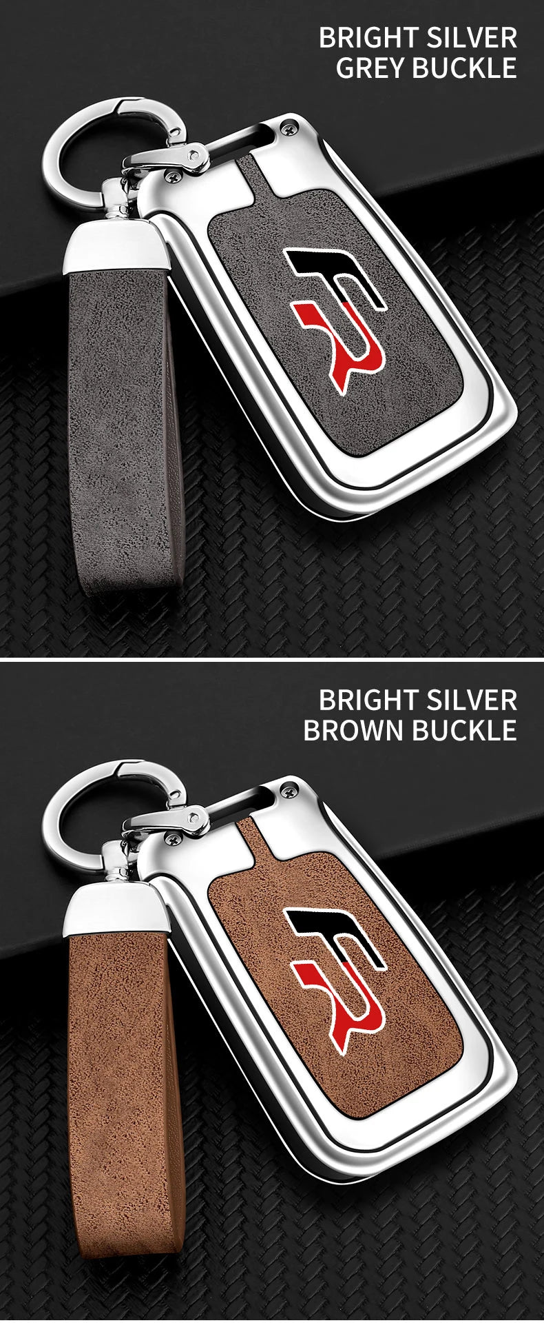 Suitable for Seat Ateca Leon FR 2 Ibiza zinc alloy car key cover high-end genuine leather car key case buckle auto accessories