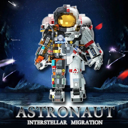 Space Warrior Astronaut Robot Luminous Building Block Set - DIY Exploration Toy for Boys And Children Birthday Gift