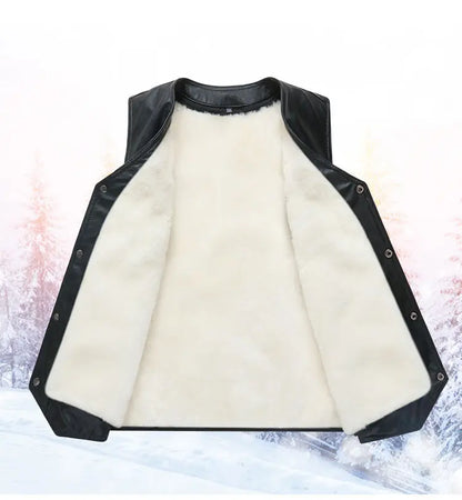 Winter jacket Men genuine sheepskin leather vest spring and summer vest fur male leather inter men coat clothing biker vest