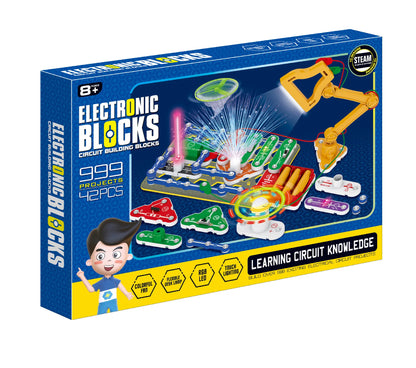 Educational Electronic Building Blocks for Kids - New Circuit Scientific Experiment Assembled Toys for Children's Exploration 8+