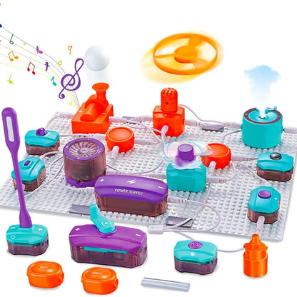 Children's Science Education Toy Electronic Building Blocks Physics Circuit Experiment Gift for Primary School Students Aged 6