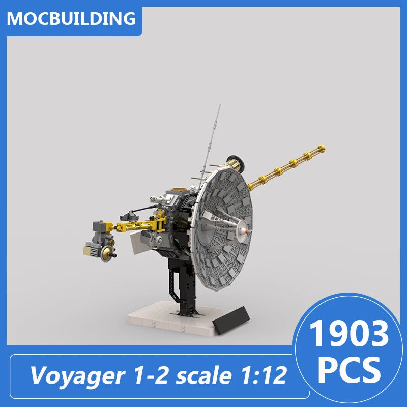 Voyager 1-2 Scale 1:12 Model Moc Building Blocks Diy Assemble Bricks Space Educational Creative Collection Toys Gifts 1903PCS