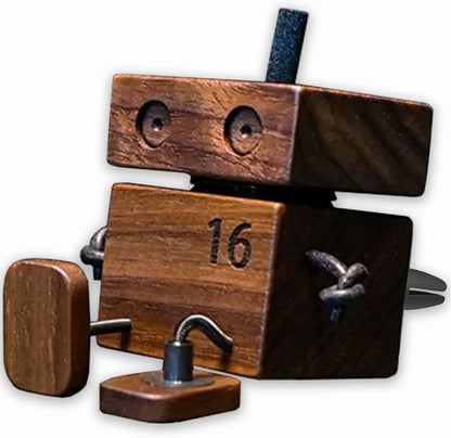 Car Air Fresheners Cute Shaking Wooden Man Figurine Diffuser for Car Dashboard Reusable Air Freshener Gifts Car Vent Clip