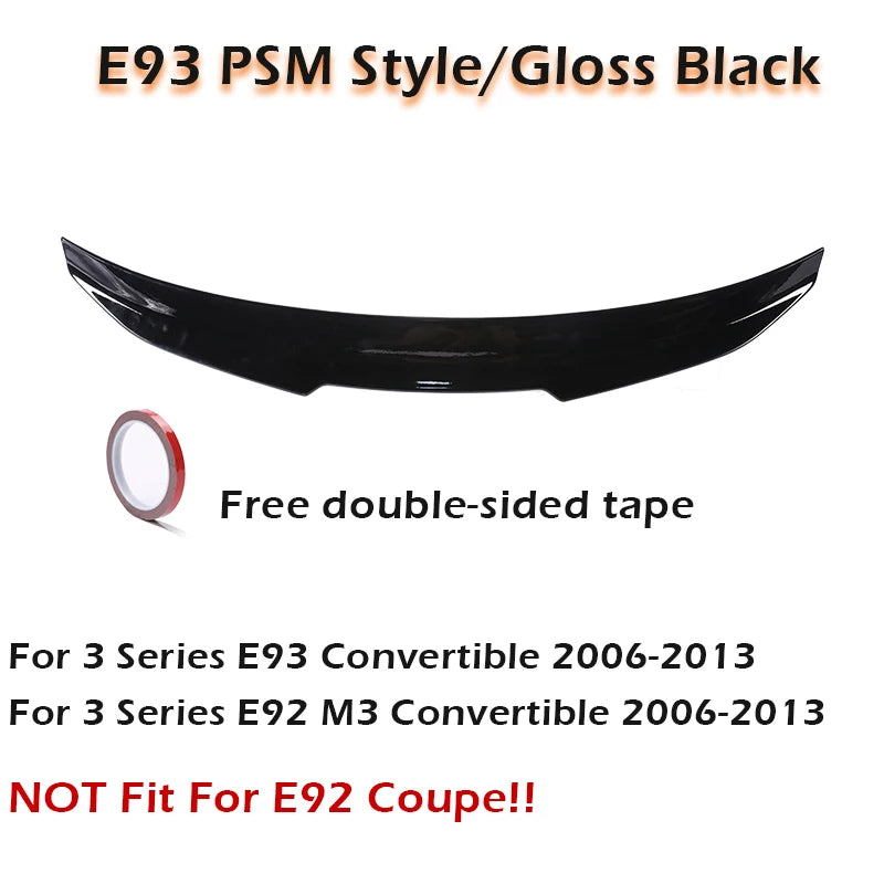 Rear Trunk Spoiler Wing Carbon Fiber M3 M4 MP PSM Style For BMW 3 Series E92 Coupe E93 Convertible M3 2006 -2014 320 325 328 330