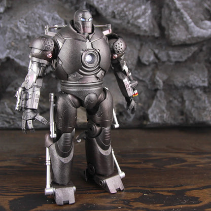 ZD Toys Marvel LED Light Classic Iron Man Iron Monger 1/10 8" Action Figure Ironman Movie Obadiah Stane Model Doll