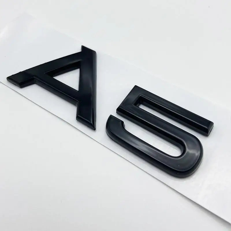 3D Chrome Glossy Black ABS TDI TFSI Car Rear Emblem Sticker for Audi A1 A3 A4 A5 A6 A6L A7 A8 S3 S6 Q3 Q5 Q7 TT S RS