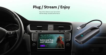 OTTOCAST Play2Video Ultra Wireless CarPlay Android Auto Adapter Built-in Youtube Netflix Video Box Car Accessories