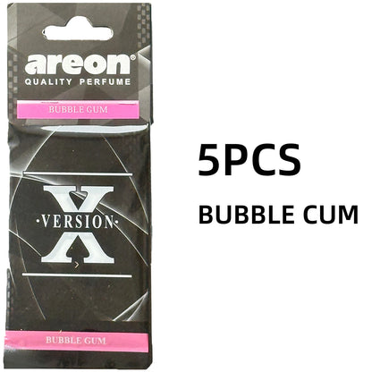 areon 5/20pcs BUBBLE CUM Scent Car Air Freshener, Natural Tea-Scented Paper, Car-Mounted Hanging Type, Car Interior Accessories