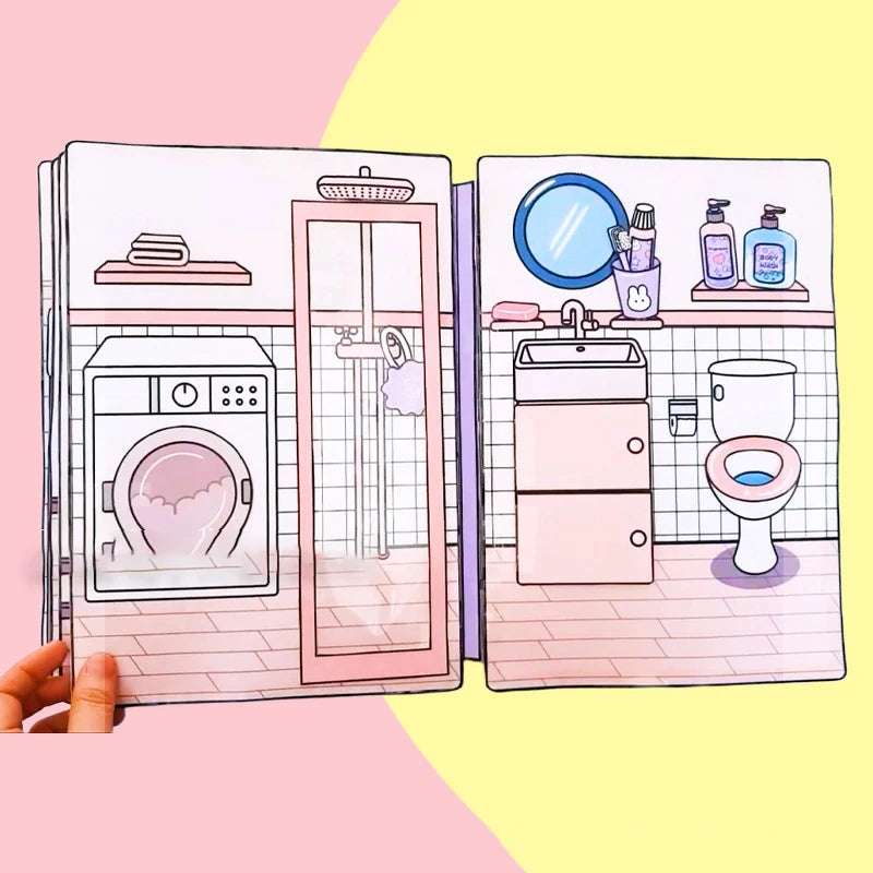 【BS】Cute Girls Quiet Book Dress UP Sticker Book Toy DIY Handmade Toys Materials Pack Kid Educational Anti-Stress Toy