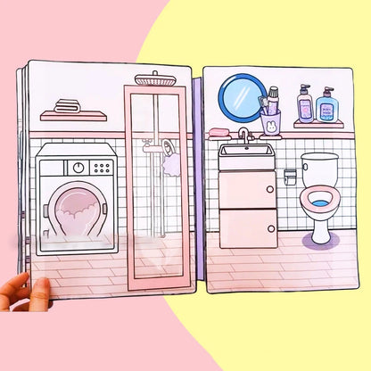 【BS】Cute Girls Quiet Book Dress UP Sticker Book Toy DIY Handmade Toys Materials Pack Kid Educational Anti-Stress Toy
