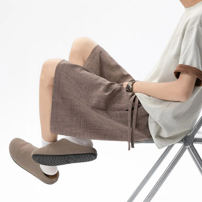 Summer Shorts for Men Breathable Loose Oversized Straight Casual High Street Elastic Waist Bermudas Shorts Baggy Casual Bottoms