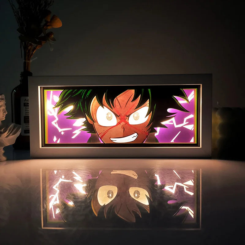 Anime Series Paper-Cut Light Room Bedroom Night Light Remote Control Colorful Light Box Atmosphere Light
