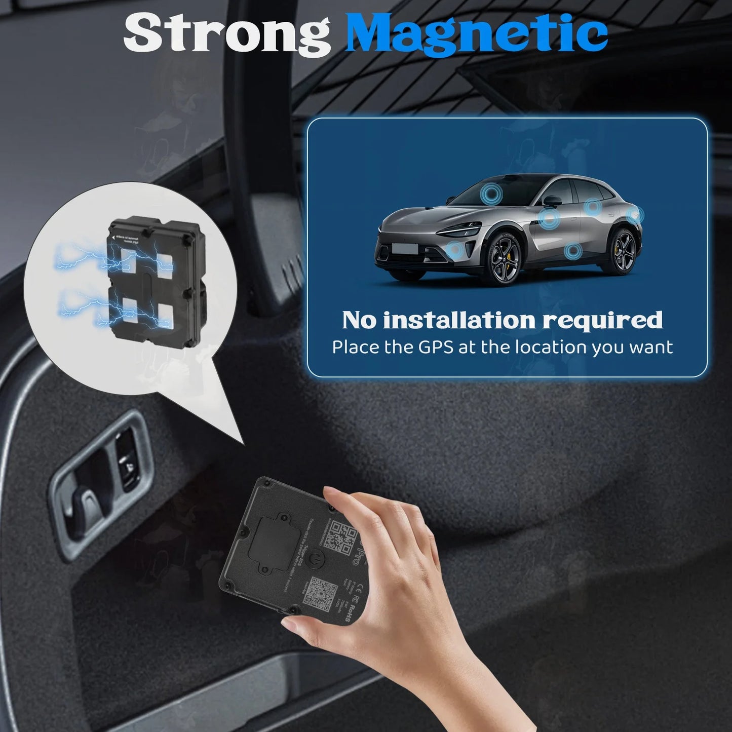 4G GPS Tracker for Vehicles Magnetic Car GPS Locator Real-time Tracking Anti-theft with Subscription-based Tracking Platform