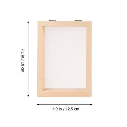 1Set Wooden DIY Paper Making Frame Dry Pulp Kit for Friendly Educational Craft Tool to Make Handmade Paper Books Fans