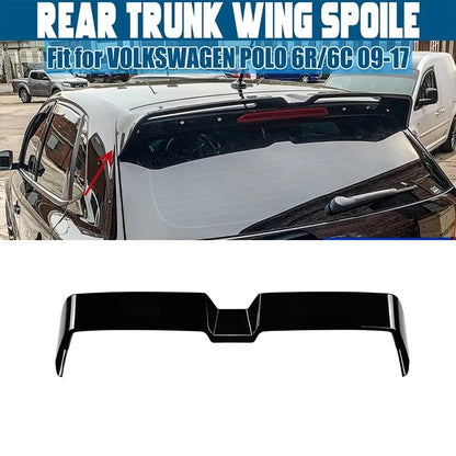 OTG STYLE Car Rear Boot Roof Lip Spoiler Wing For VW POLO MK5 6R 6C 2009-2017 Glossy Black Rear Boot Tail Wing Lip